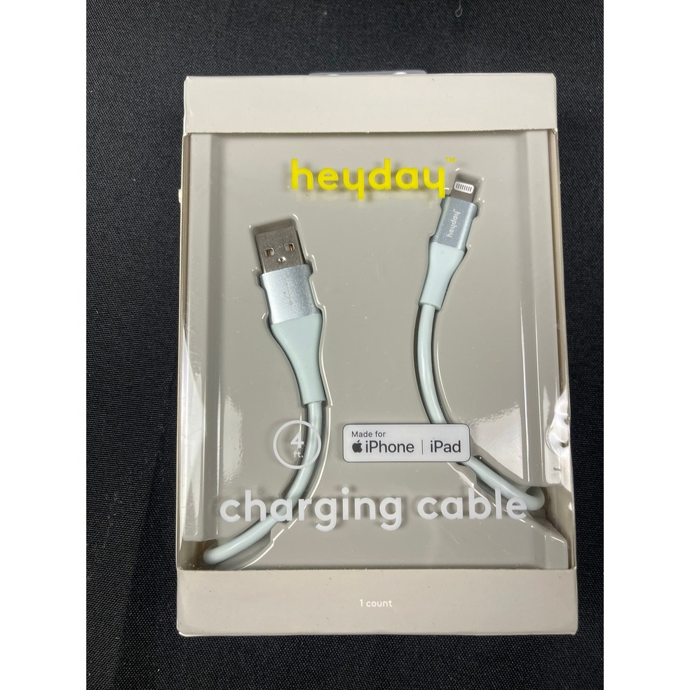 Heyday 4ft Lightning to USB-A Charging Cable Light Blue C8924LS9044 iPhone iPad